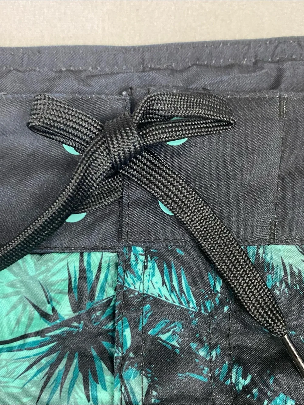 art class Black and Teal Palm-Pattern Swim Board Shorts